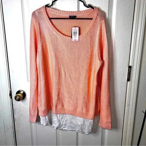 NWT Torrid Women's Lightweight Open Knit Sweater Peach Size 1
